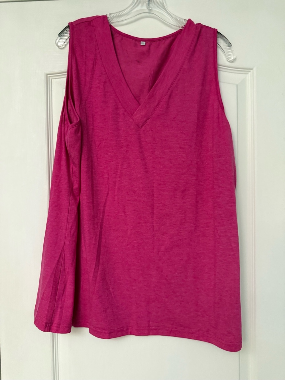 Women’s V-Neck Sleeveless Top - Hot Pink